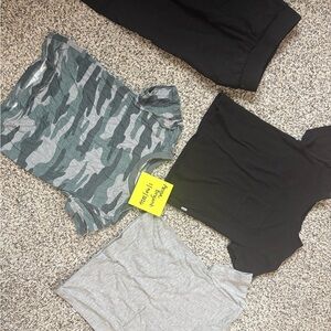 Little Sleepies Kids Matching Set - Camouflage, Black, and Gray 18-24m